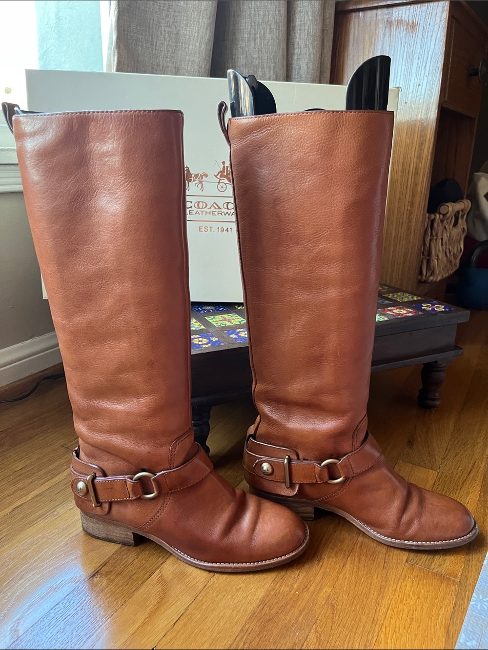 COACH ‘Natale’ Leather Knee-high Riding Boot